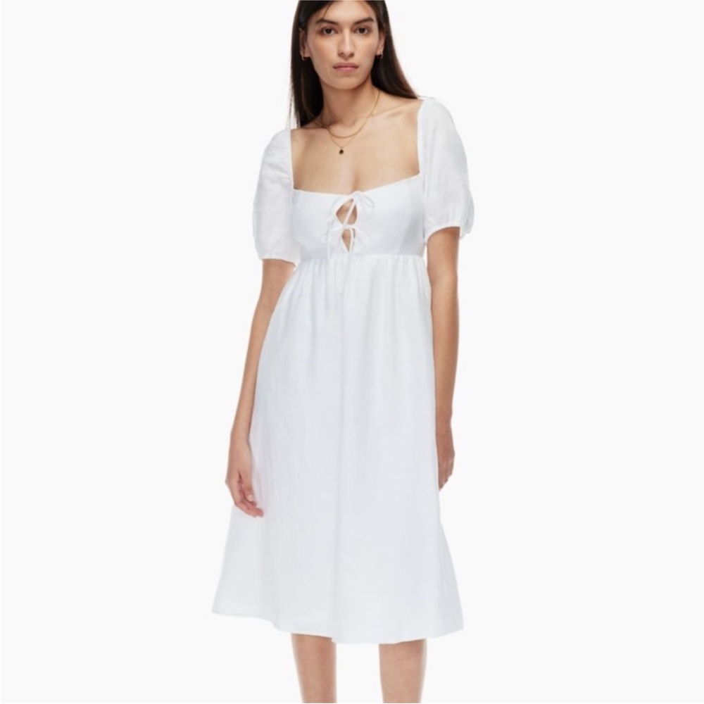 Aritzia Puff Sleeve Midi Dress